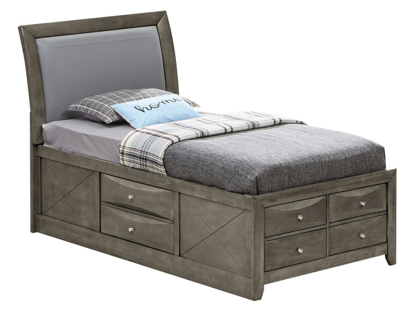 Marilla - G1505I-TSB4 Twin Storage Bed - Gray