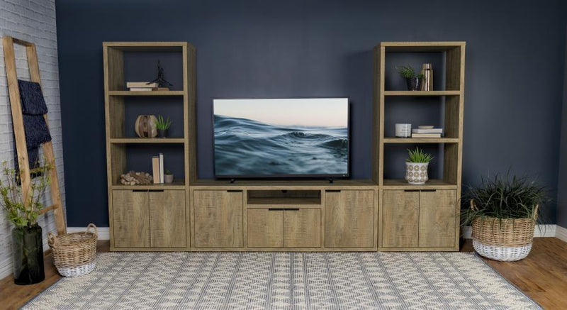 Tabby - 3-Shelf Engineered Wood Media Tower - Mango