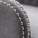 Heston - Accent Chair With Quilted Back And Nailheads - Gray