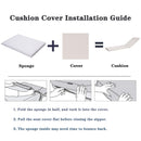 2 Pieces Set Outdoor Lounge Chair Cushion Replacement Patio Furniture Seat