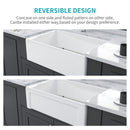 Sink 30" Apron Front Reversible Single Bowl Kitchen Sink With Grid, Strainer - White