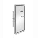 Rectangle Medicine Cabinet Mirror Bathroom Mirror With Storage Wall Mounted Medicine Mirror Cabinet With LED - Sliver