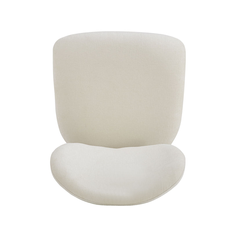 Modern Upholstered Dining Chairs With Metal Legs (Set of 2) - Beige