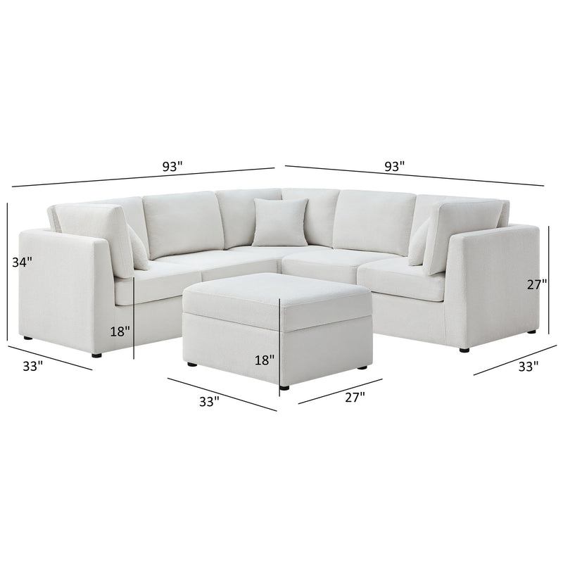 Chauncy - Sectional With Storage Ottoman