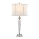 Diamond - Torch Contemporary Crystal Table Lamp (Set of 2) - Clear / Off White / Polished Nickel