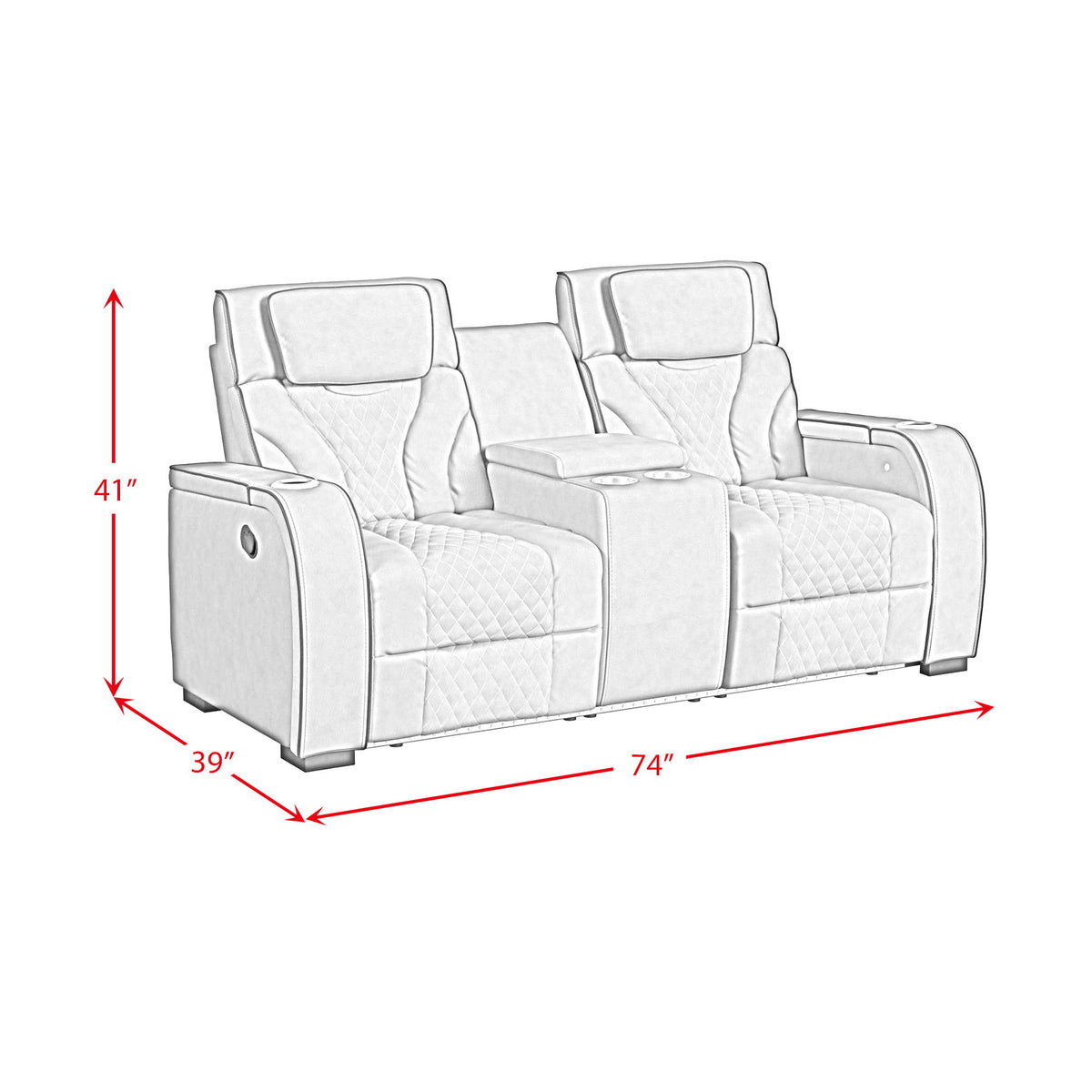 Blitz Living Room Set in Dark Gray by Elements International, view 21