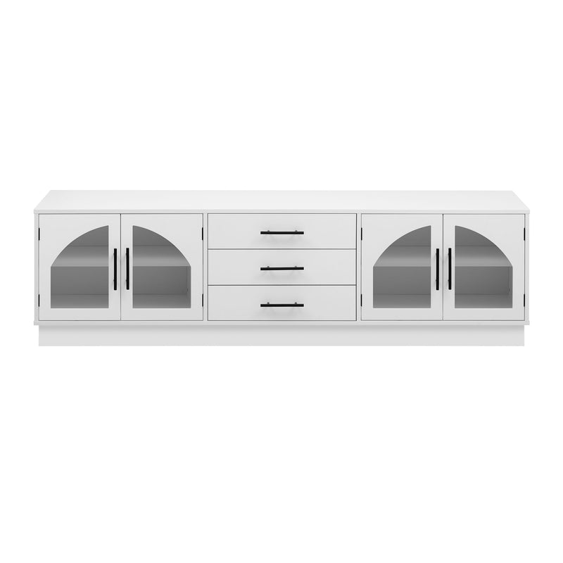 Modern Minimalist TV Stand For TVs Up To 75" With Adjustable Shelves