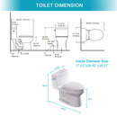 Sleek 1 Piece Toilet With Single Flush And Soft Closing Seat - White
