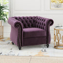 Nexuson - Upholstered Chesterfield Chair With Deep Tufted And Nailhead Trim