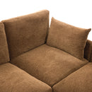 Modern Modular U-Shaped Sofa Bed With Movable Ottoman, USB Ports, Phone Holder