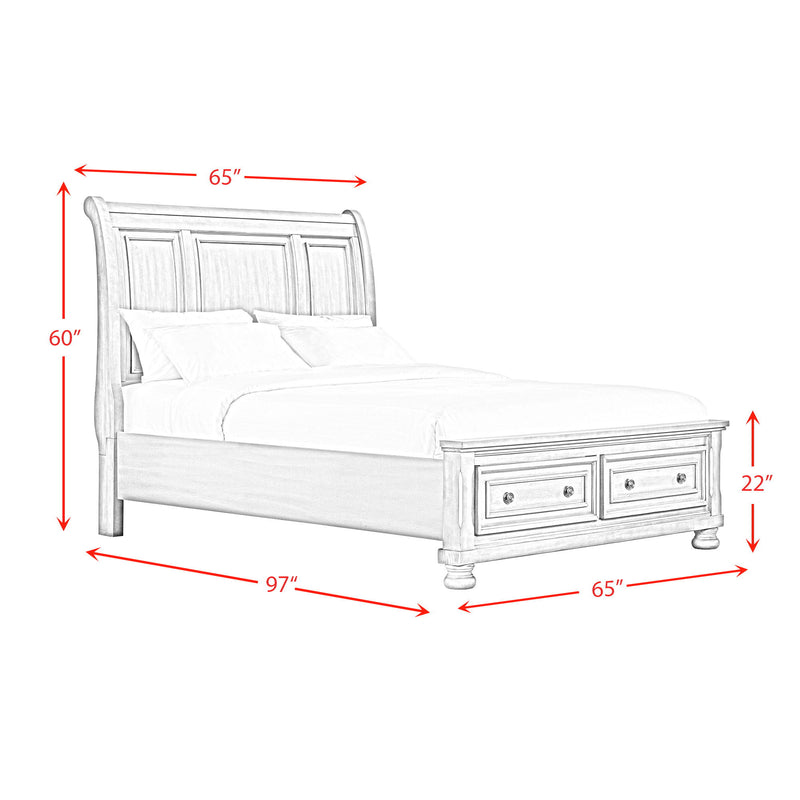 Kingston - Bed With Storage Footboard And Non-Storage Rails