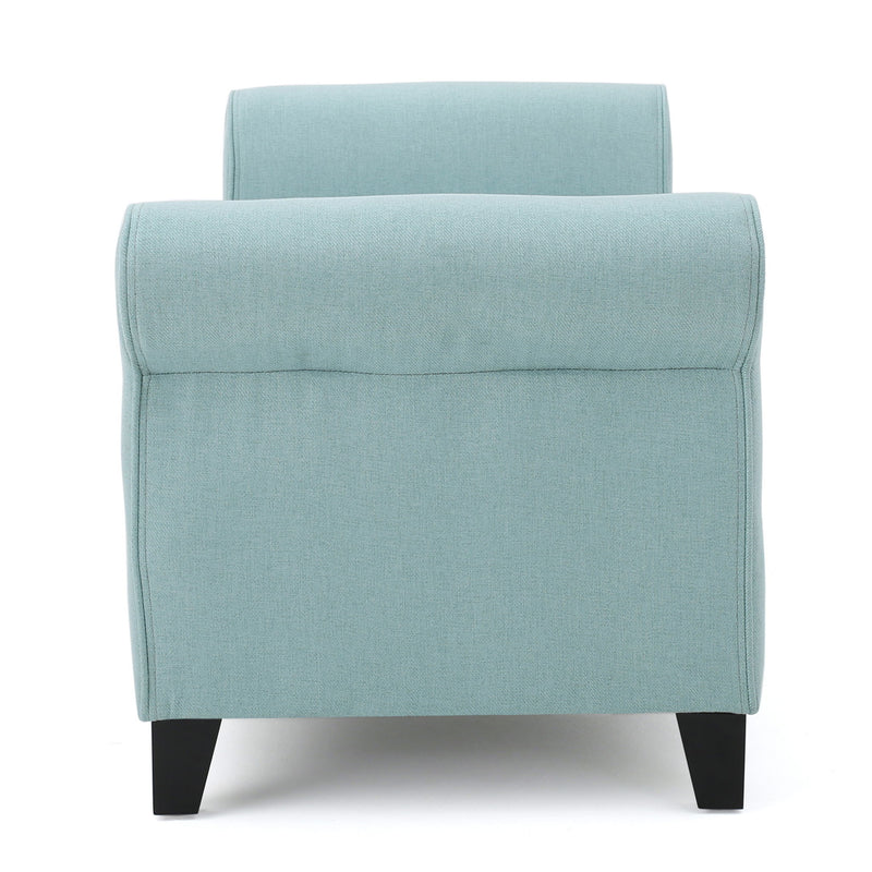 Hayes - Armed Storage Bench With Rolled Arms And Button Tufting