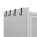 Tall Kitchen Pantry Cabinet With Flip Doors And Pegboard, Anti Tip Steel Storage Hutch