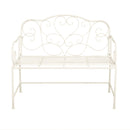 Sunnydaze - Outdoor Garden Bench - Matte White