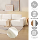 Modular Sectional With Wide Seat Free Combination L Shaped Couch Set Cloud Upholstered Minimalist Boneless Sofa