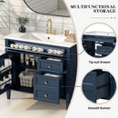 Bathroom Vanity & Top Sink, Modern Bathroom Storage Cabinet With 2 Drawers And A Tip-Out Drawer