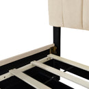 Queen Size Velvet Upholstered Platform Bed with 2 Drawers and 1 Twin XL Trundle- Beige