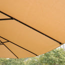 Double- Sided Outdoor Market Umbrella With Lights And Base