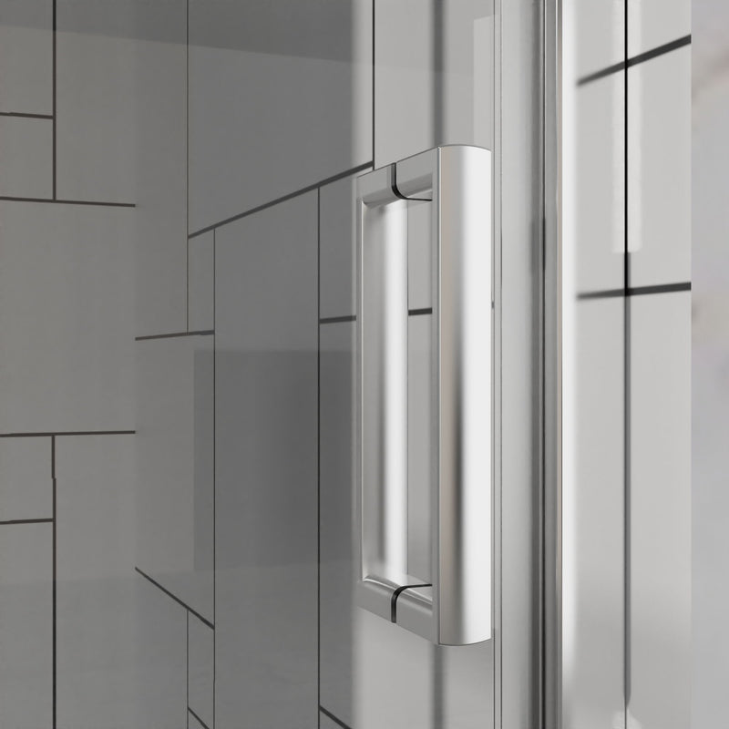 Frameless Bi Fold Shower Doors 30" W X 72" H - Chrome