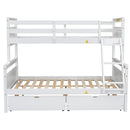 Bunk Bed With Ladder And Safety Guardrail