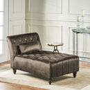Ethereala - Upholstered Velvet Chaise Lounge With Button Tufted