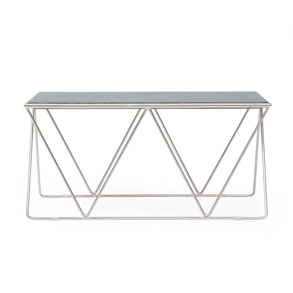 Modern Glam Marble Coffee Table With Gold Base - Green