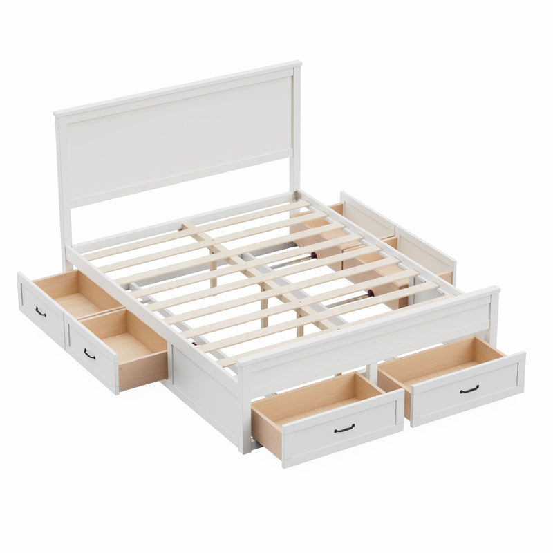Storage Bed Frame With 6 Drawers