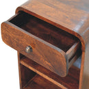 Aspen - Open Bedside Table - Dark Brown
