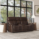 View - Power Reclining Loveseat With Console, Power Headrest & Lumbar