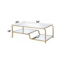 Astrid - Coffee Table - Gold & Mirror - Atlantic Fine Furniture Inc