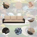 3 Person Large Patio Swing Bench With Cushions For Backyard