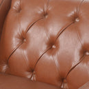 Contemporary Club Chair With Button Tufting And Birch Wood Legs