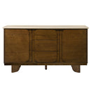 Kasha - Server With Marble Top Top - Vintage Oak