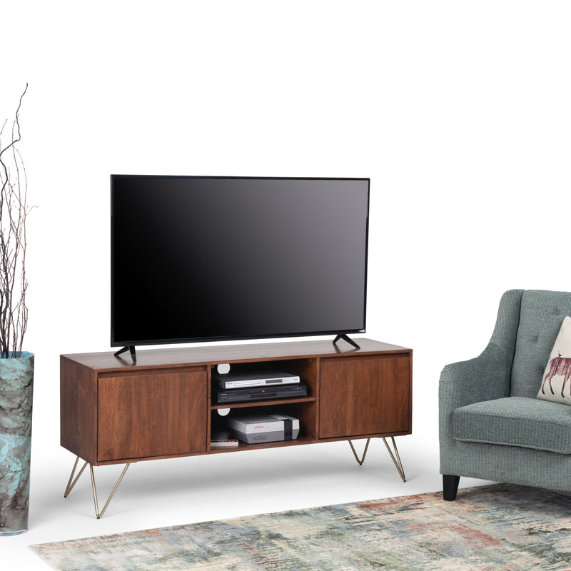 Hunter - TV Media Stand - Umber Brown Stain