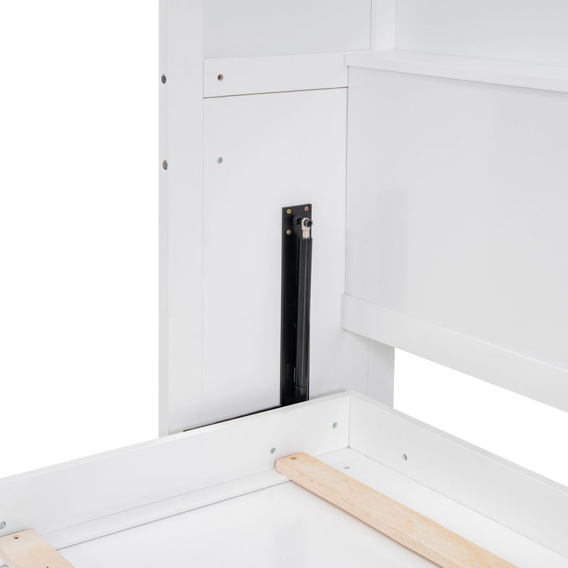 Murphy Wall Bed With Shelves, Space Saving