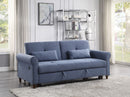 Nichelle - Sofa With Sleeper - Blue Fabric