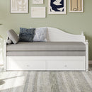 Daybed With Extendable Trundle And Storage Drawers