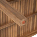 Outdoor Dining Table With Slatted Top, Ideal For Patio