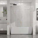 Frameless Tub Sliding Shower Door With Easy Clean Coating