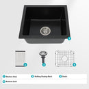 Modern Quartz Kitchen Sink Undermount Granite Composite