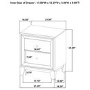 Welsley - 2-Drawer Nightstand Bedside Table - Walnut