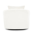 360° Swivel Barrel Sofa Chair With Throw Pillow, Chenille Upholstered Accent Chair