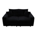 Plush Corduroy 4 Seat Sofa, Modern Comfy Upholstered Sofa Cloud Couch, Deep Seat Couches With Soft Pillows