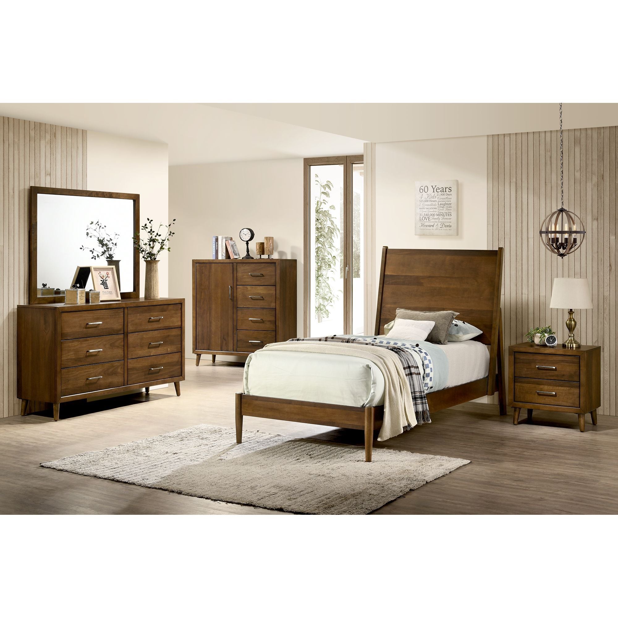 Malibu - 4-Drawer Chest - Walnut - Atlantic Fine Furniture Melbourne FL