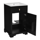 Elegant Bathroom Vanity With Ceramic Sink, Soft Close Door, Adjustable Shelf