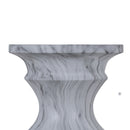 Geometric Round Outdoor End Table - Marble