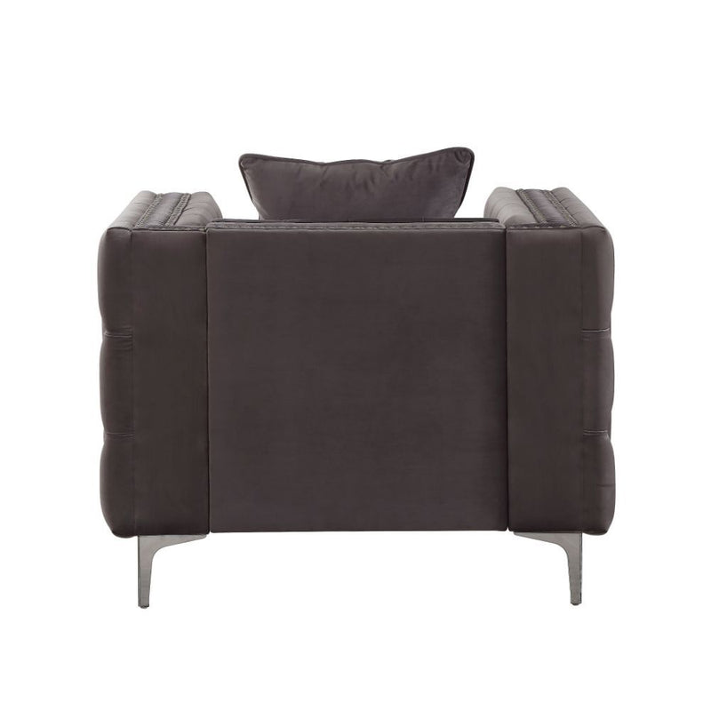 Gillian II - Chair - Dark Gray Velvet - Atlantic Fine Furniture Inc