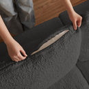 Cloud Sectional Couch, Convertible With Ottoman, 3 Seater Modular Design