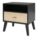 Bed Frame With 2 Nightstands Elegant Design With Lamps