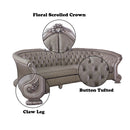 Dresden - Sofa - Bone PU & Gold Patina - Atlantic Fine Furniture Inc